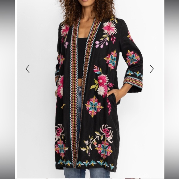 Johnny Was JULIE LINEN KIMONO COAT - Picture 3 of 10